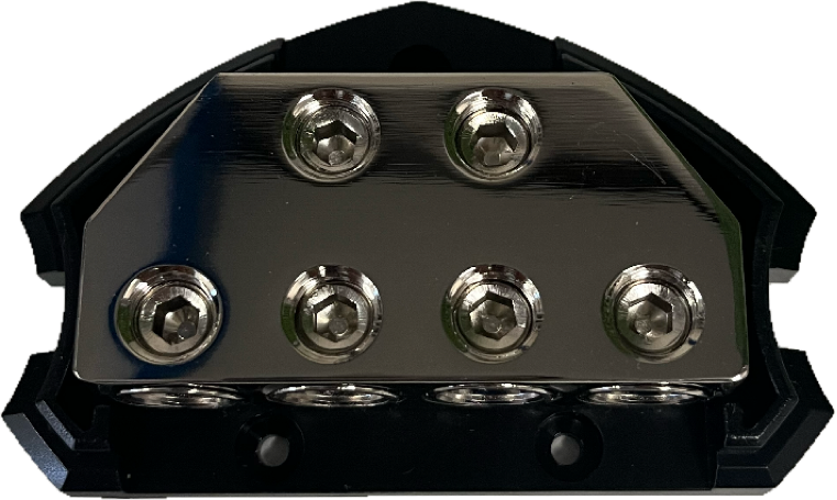 Two 0 AWG In to Four 0/4 AWG Out Power Distribution Block
