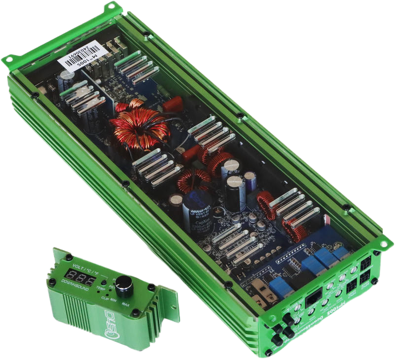 DOWN4SOUND MM1005 (MINI MAXX) - GREEN | 1100W RMS MINI 5 CH CAR AUDIO AMPLIFIER