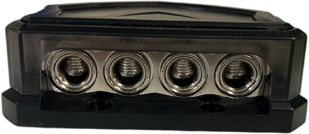 Two 0 AWG In to Four 0/4 AWG Out Power Distribution Block