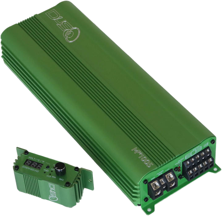 DOWN4SOUND MM1005 (MINI MAXX) - GREEN | 1100W RMS MINI 5 CH CAR AUDIO AMPLIFIER
