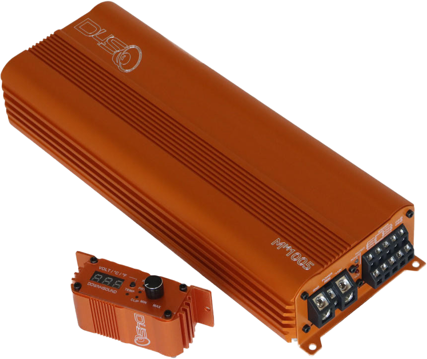 DOWN4SOUND MM1005 (MINI MAXX) - ORANGE | 1100W RMS MINI 5 CH CAR AUDIO AMPLIFIER
