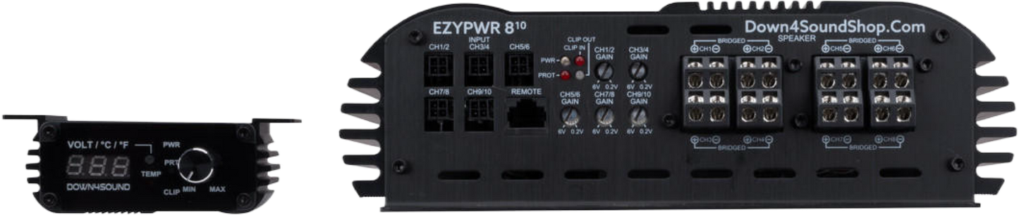 DOWN4SOUND EZYPWR 810 BLACK | 4000W RMS - 10 CHANNEL AMPLIFIER