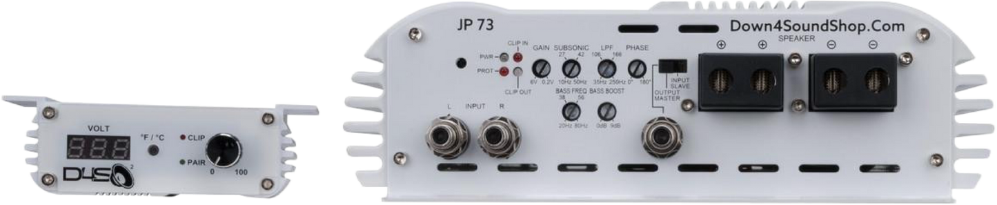DOWN4SOUND JP73 WHITE GLOSS | 7300W RMS AMPLIFIER