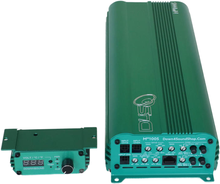 DOWN4SOUND MM1005 (MINI MAXX) - TEAL | 1100W RMS MINI 5 CH CAR AUDIO AMPLIFIER