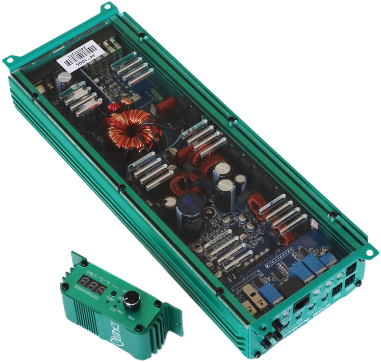 DOWN4SOUND MM1005 (MINI MAXX) - TEAL | 1100W RMS MINI 5 CH CAR AUDIO AMPLIFIER