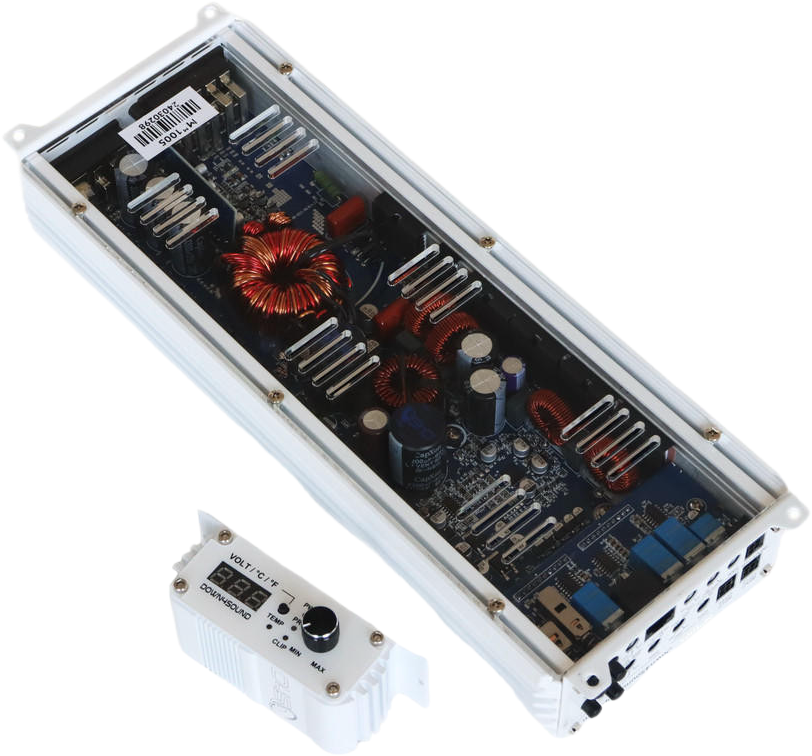 DOWN4SOUND MM1005 (MINI MAXX) - WHITE GLOSS | 1100W RMS MINI 5 CH CAR AUDIO AMPLIFIER