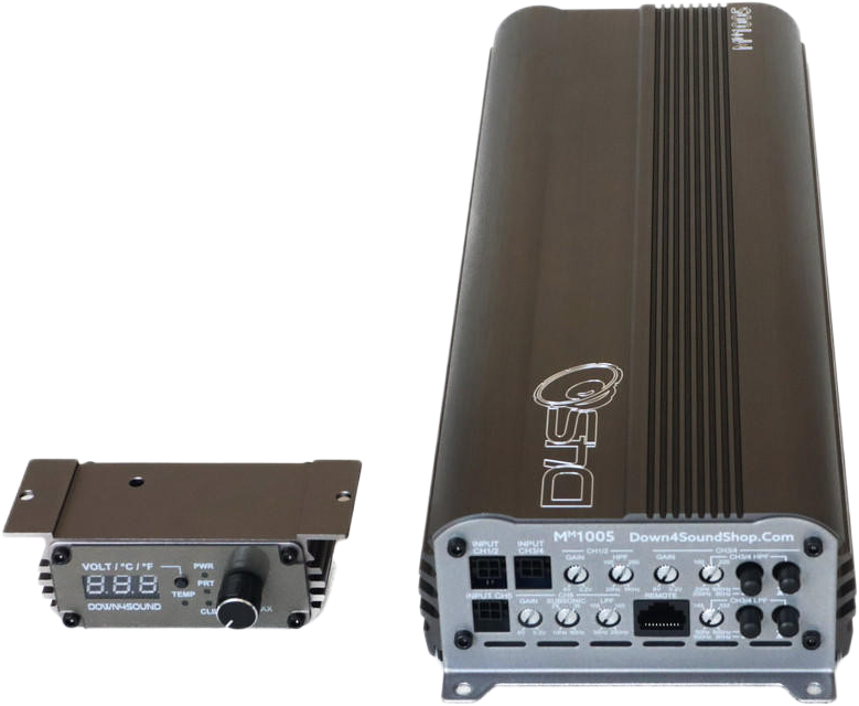 DOWN4SOUND MM1005 (MINI MAXX) - GRAY | 1100W RMS MINI 5 CH CAR AUDIO AMPLIFIER