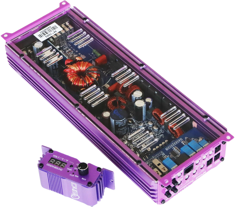 DOWN4SOUND MM1005 (MINI MAXX) - PURPLE | 1100W RMS MINI 5 CH CAR AUDIO AMPLIFIER
