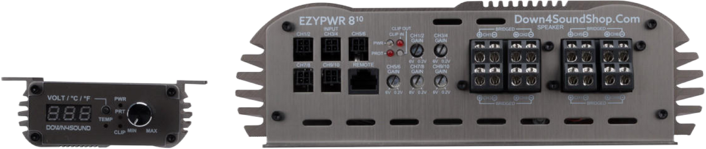 DOWN4SOUND EZYPWR 810 TITANIUM | 4000W RMS - 10 CHANNEL AMPLIFIER