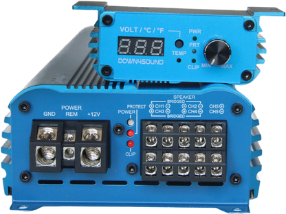 DOWN4SOUND MM1005 (MINI MAXX) - BLUE | 1100W RMS MINI 5 CH CAR AUDIO AMPLIFIER
