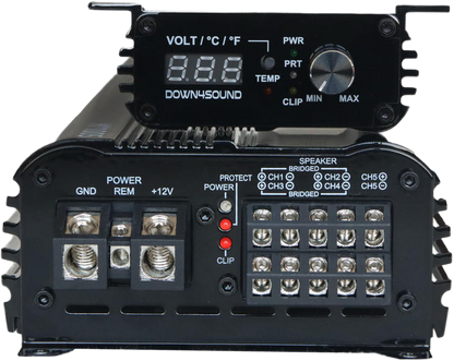 DOWN4SOUND MM1005 (MINI MAXX) - BLACK GLOSS | 1100W RMS MINI 5 CH CAR AUDIO AMPLIFIER