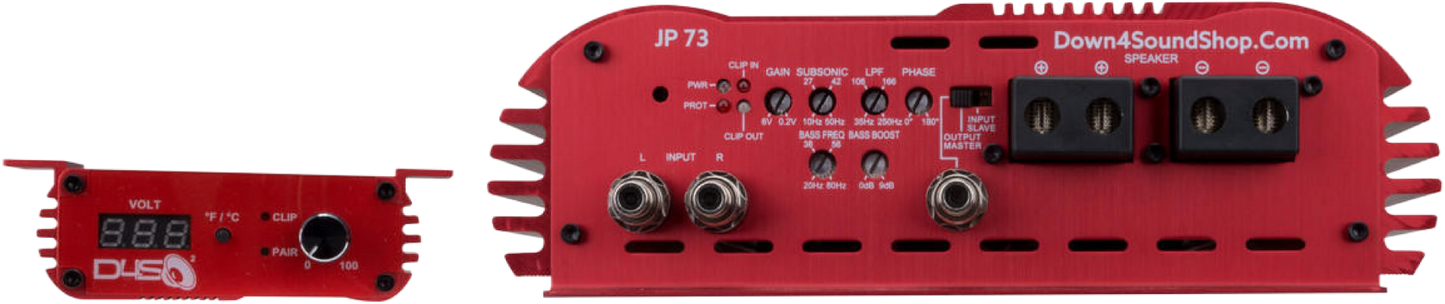 DOWN4SOUND JP73 RED | 7300W RMS AMPLIFIER