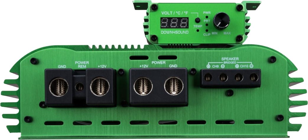 DOWN4SOUND EZYPWR 810 GREEN | 4000W RMS - 10 CHANNEL AMPLIFIER