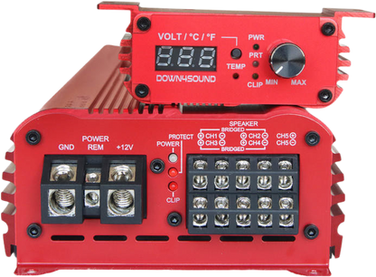 DOWN4SOUND MM1005 (MINI MAXX) - RED | 1100W RMS MINI 5 CH CAR AUDIO AMPLIFIER