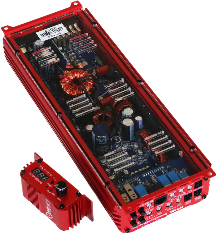 DOWN4SOUND MM1005 (MINI MAXX) - RED | 1100W RMS MINI 5 CH CAR AUDIO AMPLIFIER