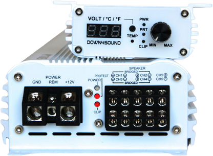 DOWN4SOUND MM1005 (MINI MAXX) - WHITE GLOSS | 1100W RMS MINI 5 CH CAR AUDIO AMPLIFIER